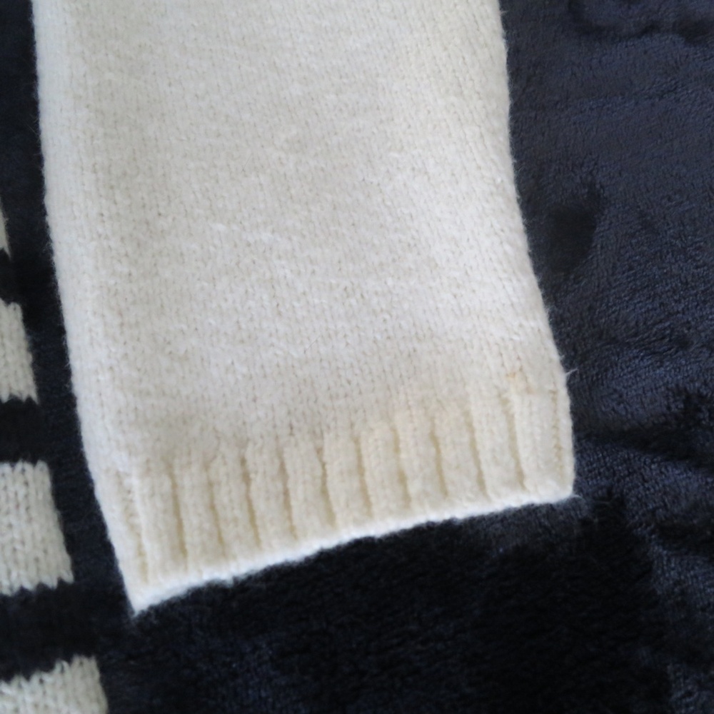 J.JILL Cozy Open Front Striped Long Line Cardigan Size XL Navy Nautical Stripe - Picture 9 of 12